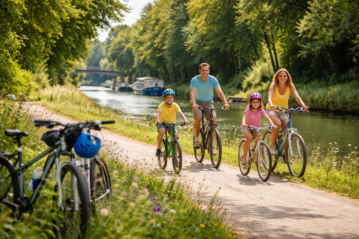 Randonnée à vélo le long du Canal de Bourgogne près de Tonnerre
