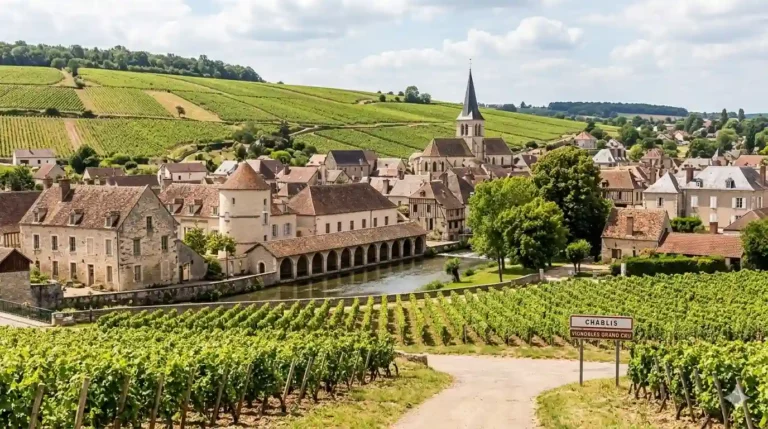 La Ville de Chablis, en Bourgogne