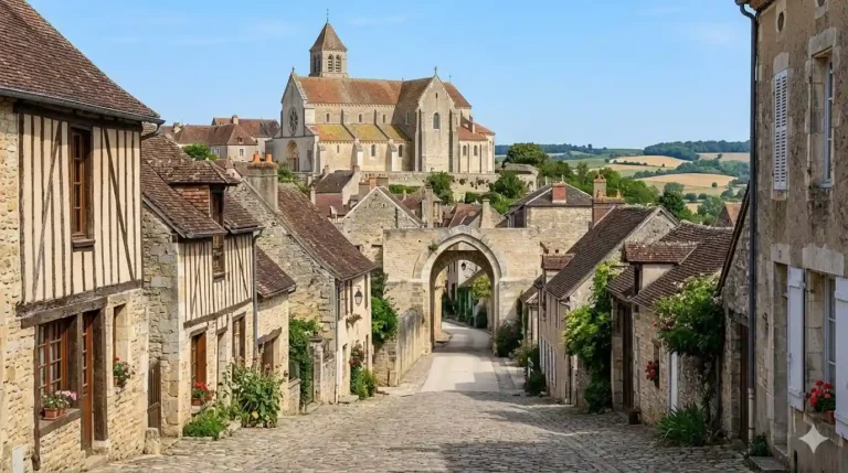 Le village médiéval de Montréal en Bourgogne